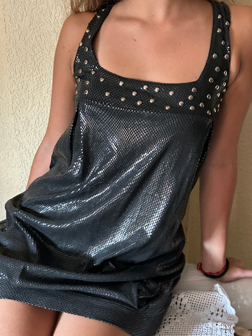 Midnight Balloon Mini Dress